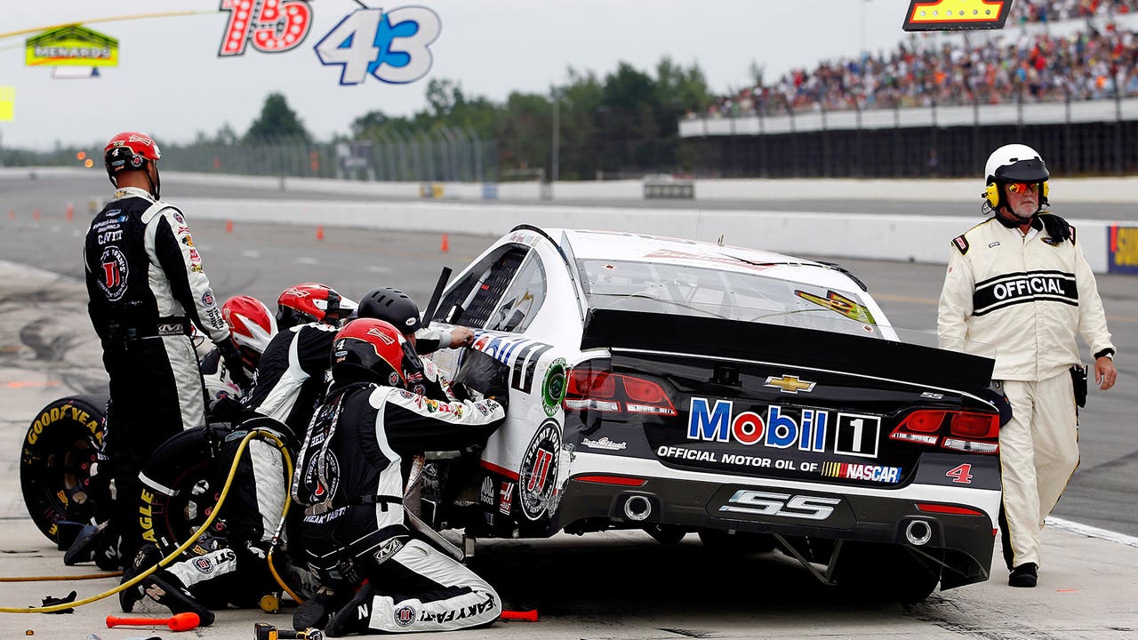 Harvick finishes up-and-down day nearly on top of the mountain